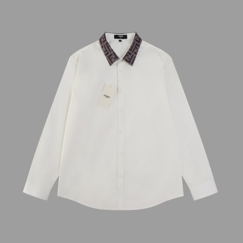 Fendi New Fashion Collar Full FF Printed Casual Long Sleeve Shirt