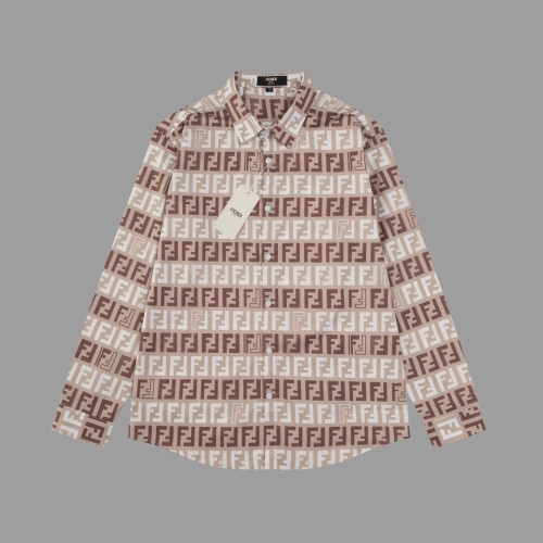 Fendi New Fashion Full FF Casual Long Sleeve Shirt