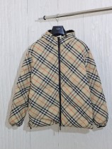 Burberry New Couple Grid Double Sided Wearable Casual Down Jacket