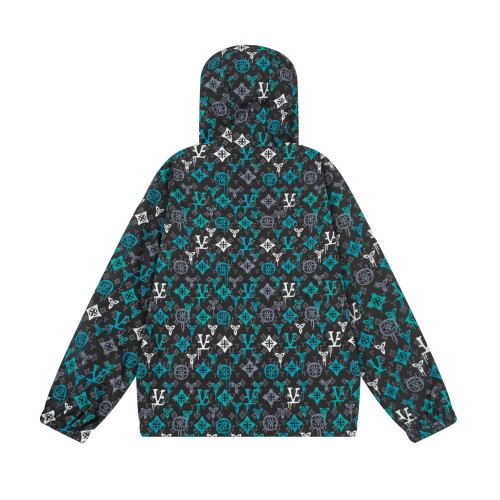 Louis Vuitton New Classic Vintage Zipper Windproof Hoodie Jacket