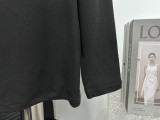 Prada New Simple Triangle Logo Velvet Long Sleeve Undercoat