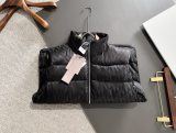 Dior Classic Versatile Logo Jacquard Dark Pattern Down Vest