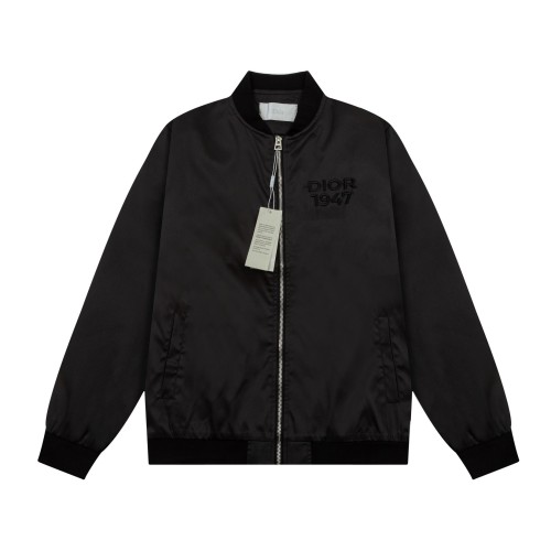 Dior Classic Embroidered Logo Casual Baseball Jacket