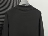 Prada New Simple Triangle Logo Velvet Long Sleeve Undercoat