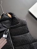 Dior Classic Versatile Logo Jacquard Dark Pattern Down Vest