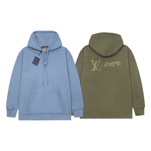 Louis Vuitton Fashion Bead Embroidered Hoodie Couple Casual Loose Sweatshirt