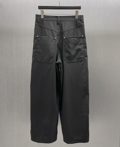 Louis Vuitton Fashion Splicing Sheepskin Workwear Pants