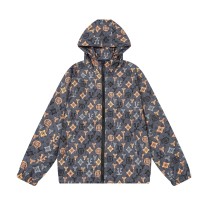 Louis Vuitton New Classic Vintage Zipper Windproof Hoodie Jacket