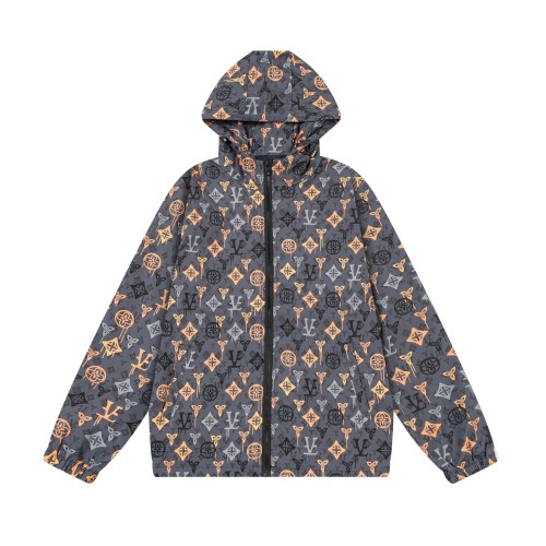 Louis Vuitton New Classic Vintage Zipper Windproof Hoodie Jacket