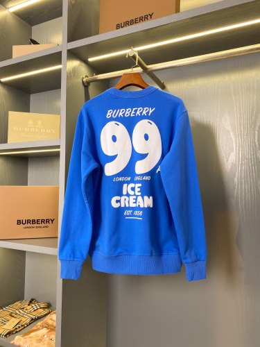 Burberry Ice Cream Print Round Neck Hoodie Couple Casual Sweatshirt
