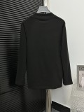 Prada New Simple Triangle Logo Velvet Long Sleeve Undercoat