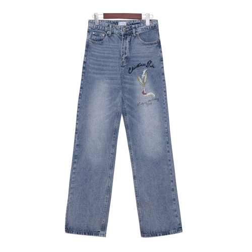 Dior CD Ringflower Embroidered Laundry Jeans