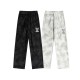 Louis Vuitton Unisex Classic Embroidered Logo Wash Wide Leg Pants