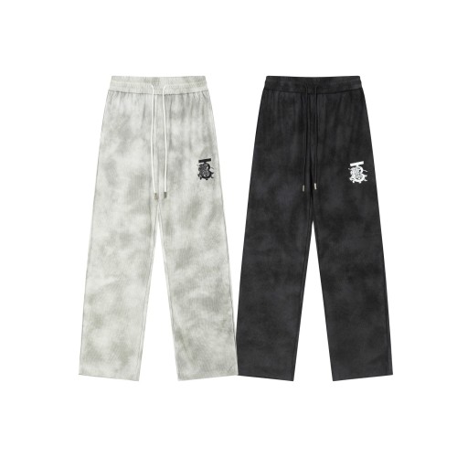 Burberry Couple Classic Embroidered Logo Casual Wide Leg Pants