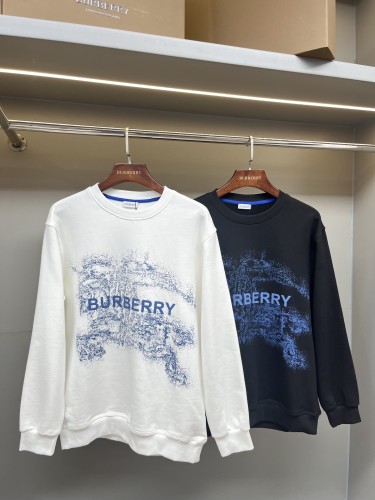 Burberry Warhorse Logo Print Round Neck Hoodie Couple Casual Sweatshirt