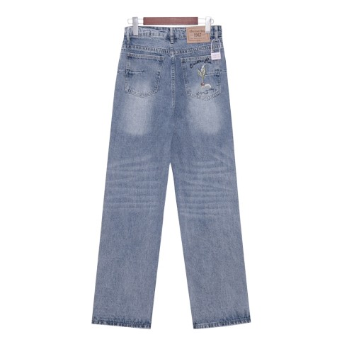 Dior CD Ringflower Embroidered Laundry Jeans