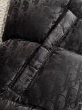 Dior Classic Versatile Logo Jacquard Dark Pattern Down Vest