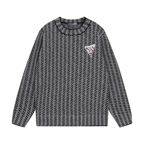 Prada New Fashion Triangle Logo Pattern Jacquard Sweater