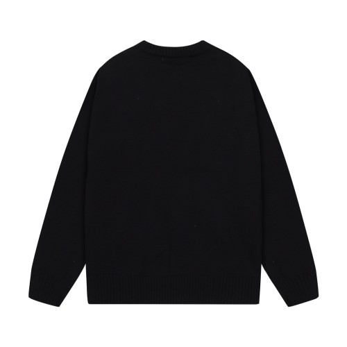 Prada New Simple Letter Logo Jacquard Round Neck Sweater