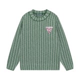 Prada New Fashion Triangle Logo Pattern Jacquard Sweater