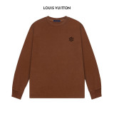 Louis Vuitton New Classic Logo Printed Simple Round Neck Bottom Shirt