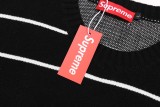 Supreme New Line Letter Splicing Round Neck Wool Sweater