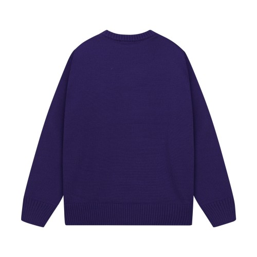 Prada New Simple Letter Logo Jacquard Round Neck Sweater