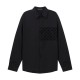 Louis Vuitton Classic Splicing Dark Pattern Logo Shirt