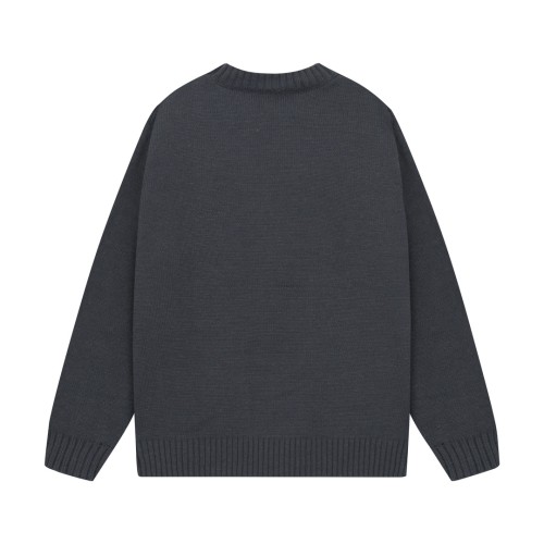 Prada New Simple 3D Logo Jacquard Round Neck Sweater