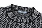 Prada New Fashion Triangle Logo Pattern Jacquard Sweater