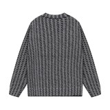 Prada New Fashion Triangle Logo Pattern Jacquard Sweater