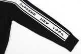 Supreme New Line Letter Splicing Round Neck Wool Sweater