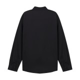 Louis Vuitton Classic Splicing Dark Pattern Logo Shirt