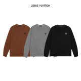 Louis Vuitton New Classic Logo Printed Simple Round Neck Bottom Shirt