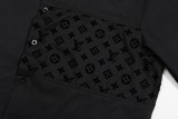 Louis Vuitton Classic Splicing Dark Pattern Logo Shirt