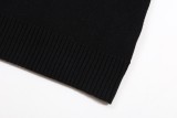 Supreme New Line Letter Splicing Round Neck Wool Sweater