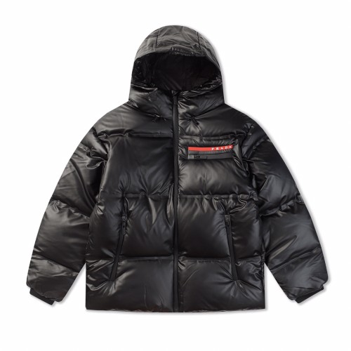 Prada Classic Red Silicone Strip Classic Stand up Down Jacket
