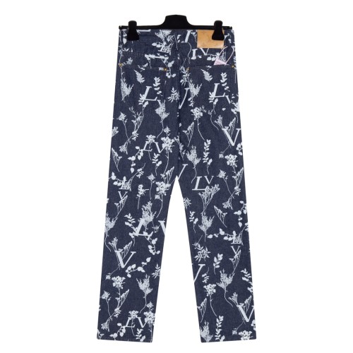 Louis Vuitton New Unisex Full Wheat Ear Leaf Jacquard Jeans