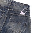Balenciaga New Classic Vertical Pattern Micro Pull Wash Water Denim Jeans