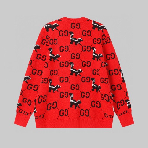 Gucci Unisex Double G Weasel Pattern Knitted Sweater