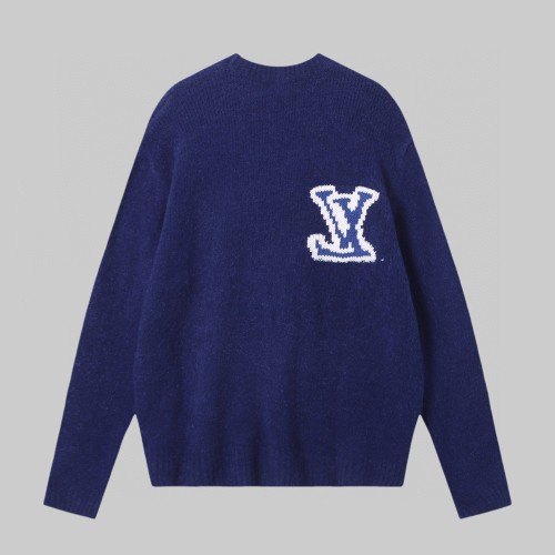 Louis Vuitton New Classic Logo Jacquard Round Neck Wool Sweater