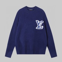 Louis Vuitton New Classic Logo Jacquard Round Neck Wool Sweater