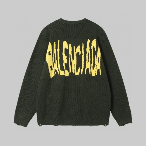 Gucci x Balenciaga New Fashion Logo Jacquard Round Neck Knitted Sweater