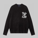 Louis Vuitton New Classic Logo Jacquard Round Neck Wool Sweater