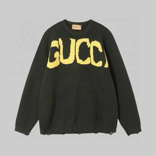 Gucci x Balenciaga New Fashion Logo Jacquard Round Neck Knitted Sweater