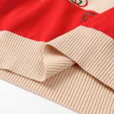 Gucci New Classic Color Double G Embroidered Polo Knitted Sweater
