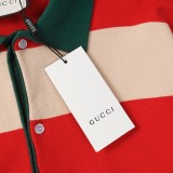 Gucci New Classic Color Double G Embroidered Polo Knitted Sweater