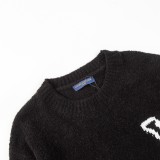 Louis Vuitton New Classic Logo Jacquard Round Neck Wool Sweater