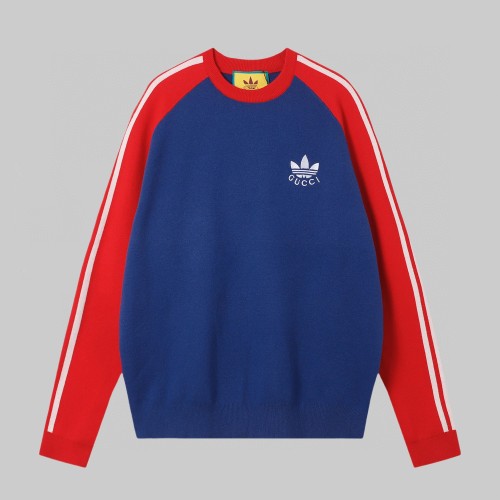 Gucci x Adidas Unisex Embroidered Logo Knitted Sweater