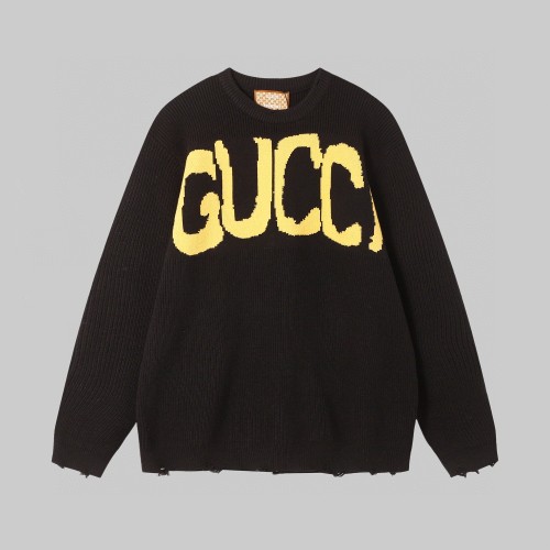 Gucci x Balenciaga New Fashion Logo Jacquard Round Neck Knitted Sweater